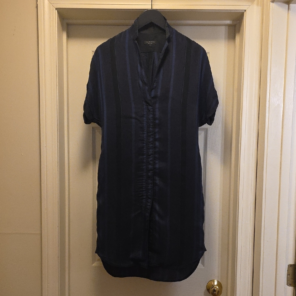 rag & bone Dark Blue Striped Shirt A-6